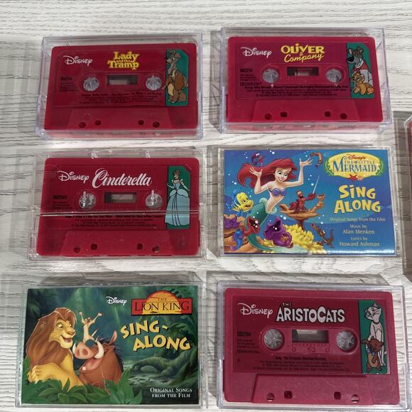 Lot Of Disney Sing-A-Long Cassettes Little Mermaid Cinderella Lion King - Picture 2 of 9